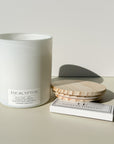 White Glass Wood Wick Candle | 10.5 oz