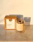 Gold Rimmed Crystal Glass Candle 11oz