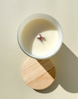 White Glass Wood Wick Candle | 10.5 oz