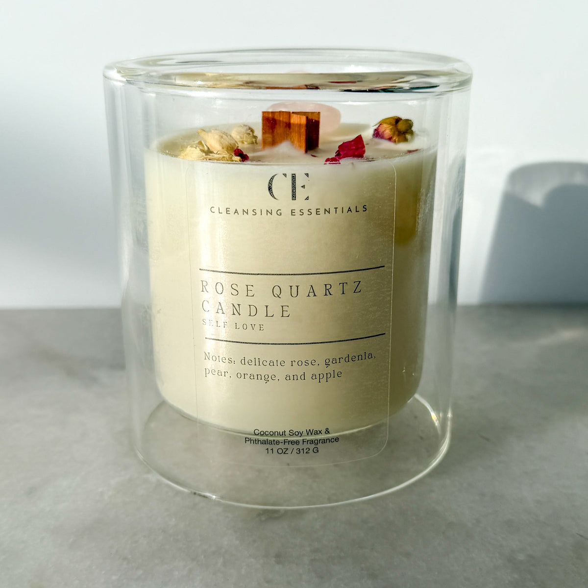 Double Glass Crystal Candle 11oz