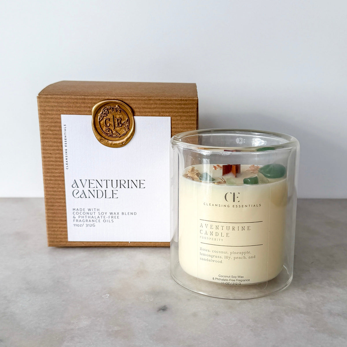 Double Glass Crystal Candle 11oz