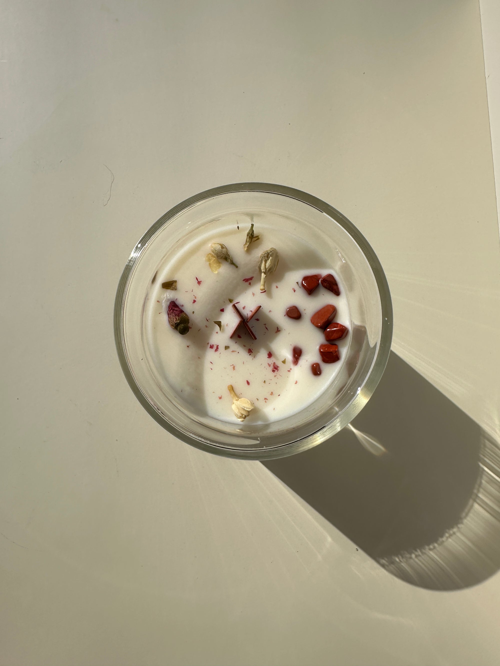 Gold Rimmed Crystal Glass Candle 11oz