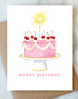 Sparkler Cake Greeting Card | Birthday Card