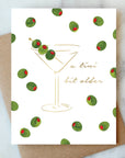 Martini Olives Birthday Greeting Card | Birthday Card