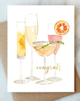 Bubbly Congrats Greeting Card | Love Cheers Wedding Card
